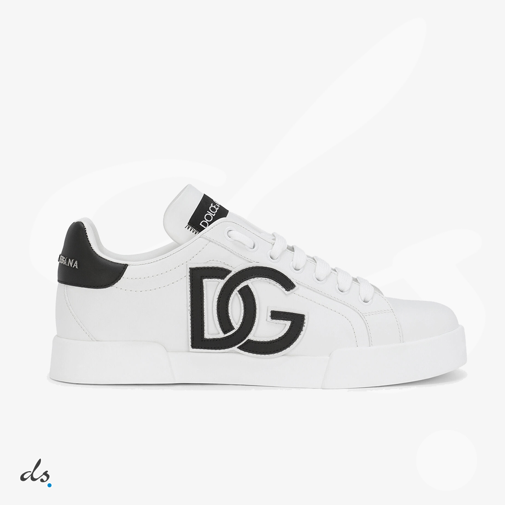 amizing offer Dolce & Gabbana D&G Calfskin Portofino sneakers with DG logo White