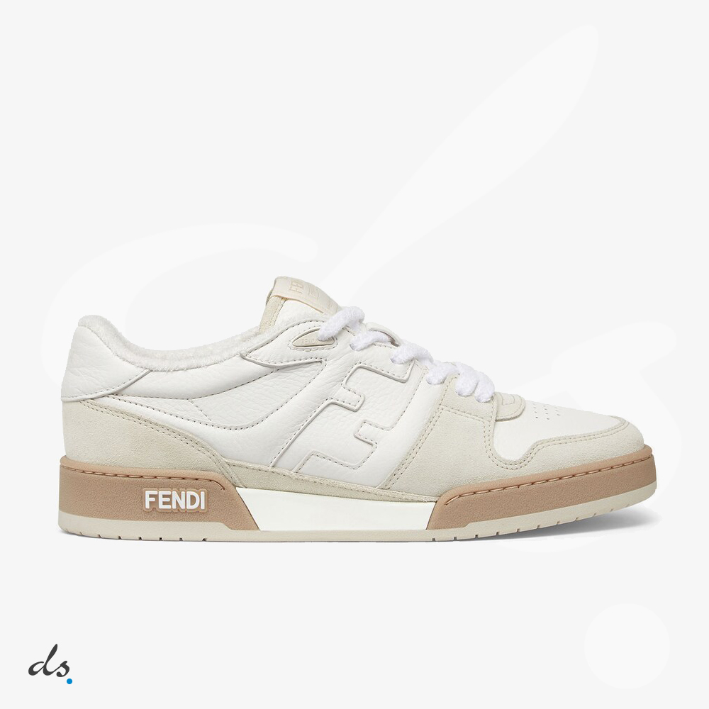 amizing offer Fendi Match White suede low tops