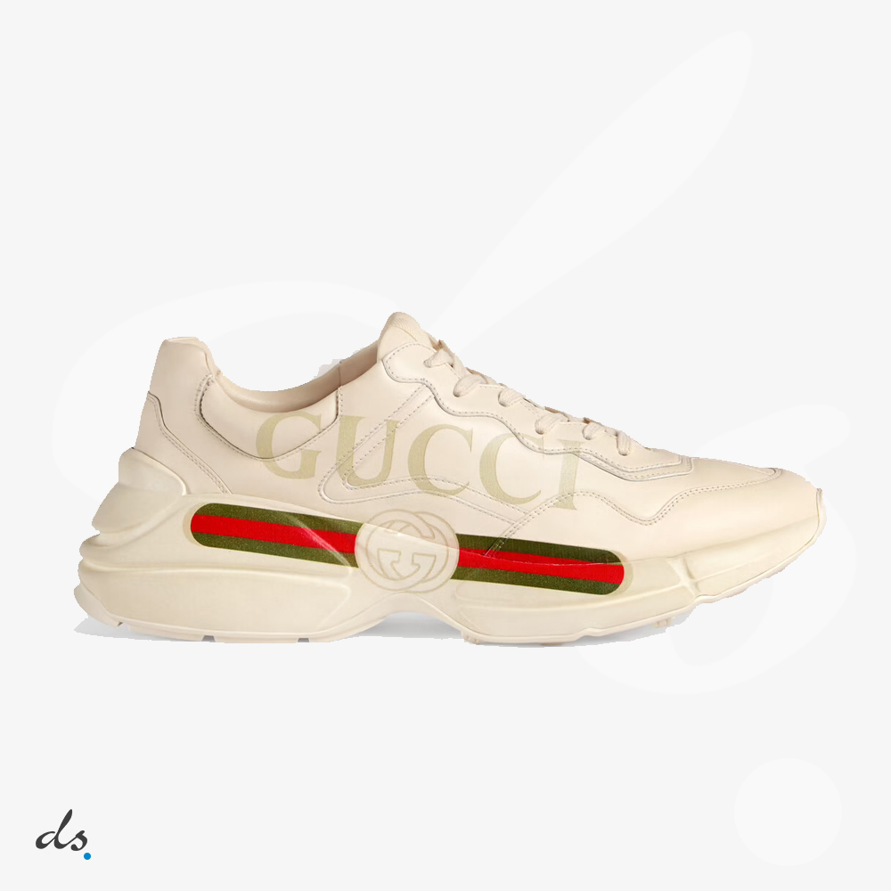 amizing offer Gucci Rhyton Gucci logo leather sneaker