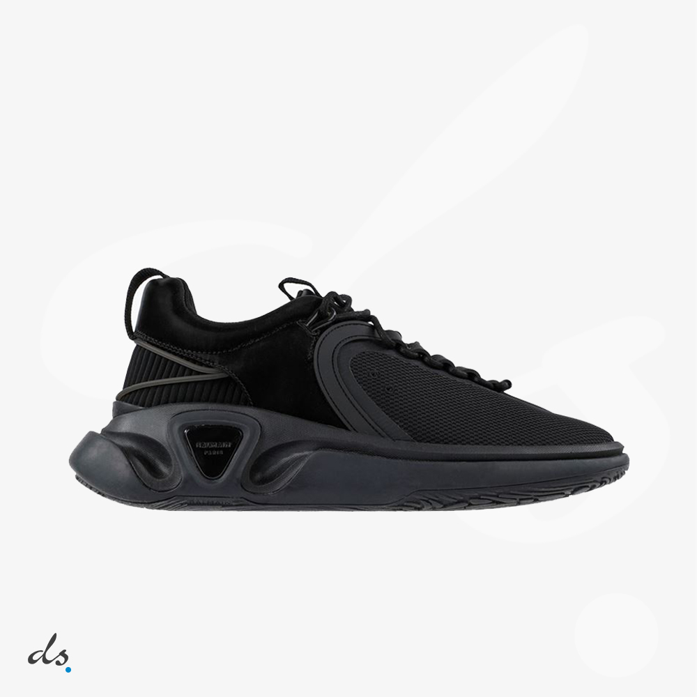 Balmain Black reflective material and mesh B-Runner sneakers (1)