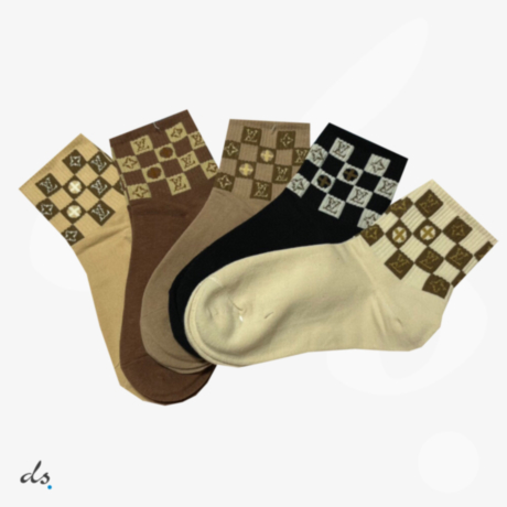 LOUIS VUITTON ONE BOX AND FIVE PAIRS SHORT LENGTH SOCKS