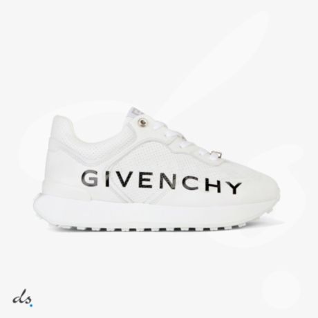 GIVENCHY GIV Runner sneakers in perforated leather White