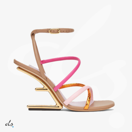 Fendi First Pink nappa leather high-heeled sandals