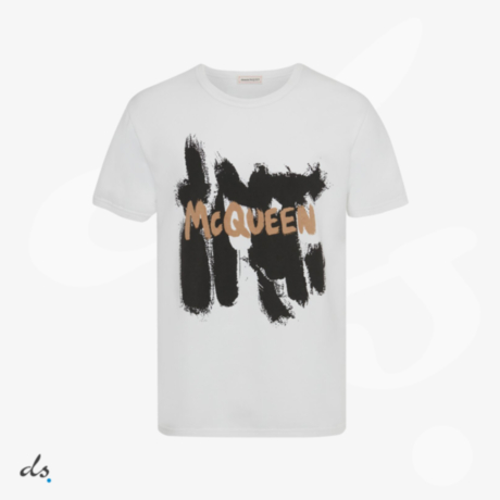 Alexander McQueen Mens McQueen Graffiti T-shirt in White