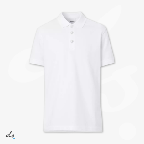 Burberry Cotton Pique Polo Shirt White