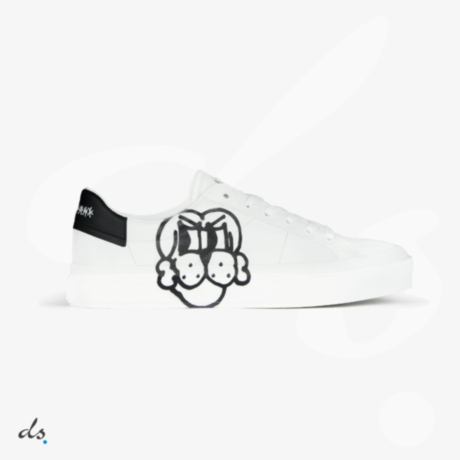 GIVENCHY Sneakers City sport in leather with tag effect dog print