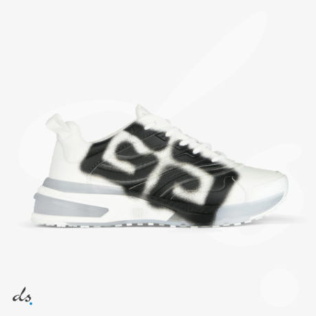 GIVENCHY GIV 1 sneakers in leather with tag effect print White and grey