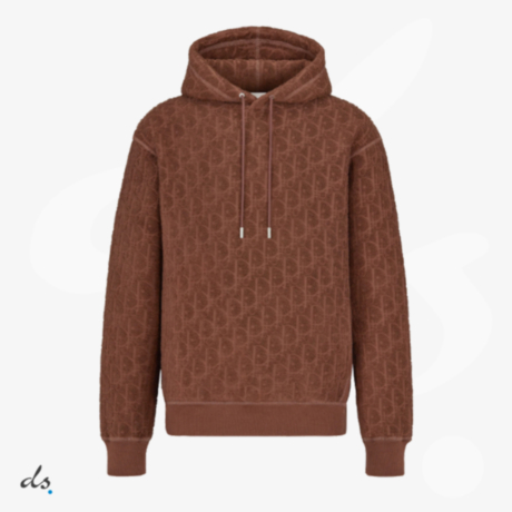 DIOR OBLIQUE HOODED SWEATSHIRT RELAXED FIT BROWN
