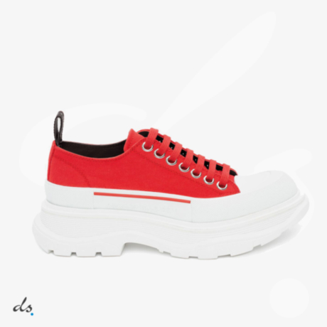 Alexander McQueen Tread Slick Lace Up in Lust Red