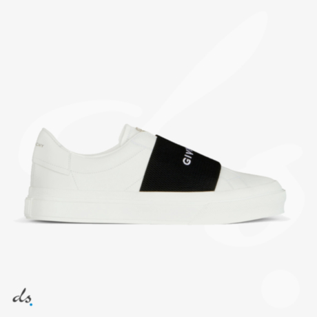 GIVENCHY Sneakers in leather with GIVENCHY webbing White