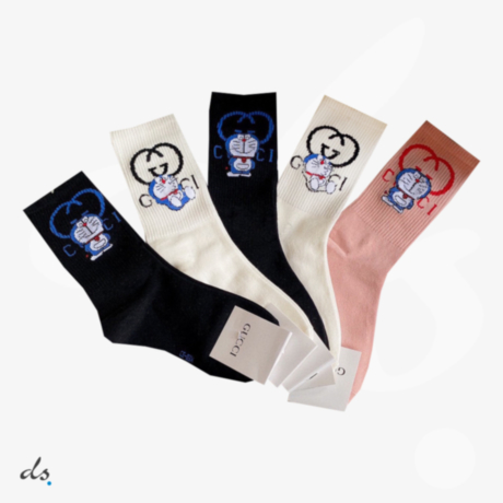 GUCCI ONE BOX AND FIVE PAIRS HIGH LENGTH SOCKS
