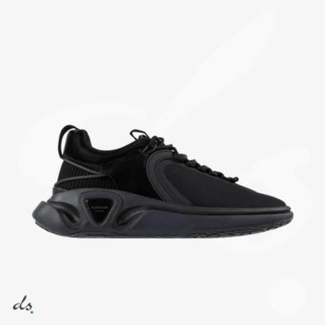 Balmain Black reflective material and mesh B-Runner sneakers