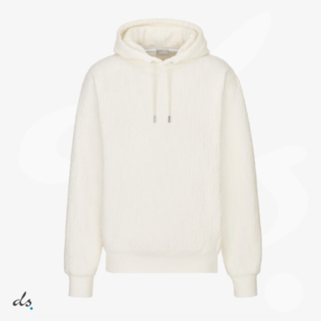 DIOR OBLIQUE HOODED SWEATSHIRT RELAXED FIT WHITE