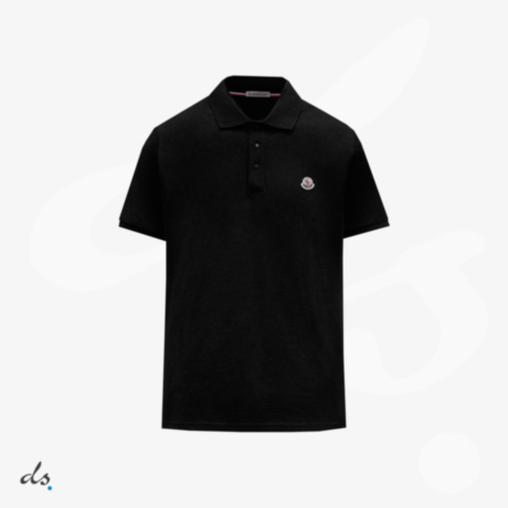 Moncler Short Sleeve Polo Shirt Black