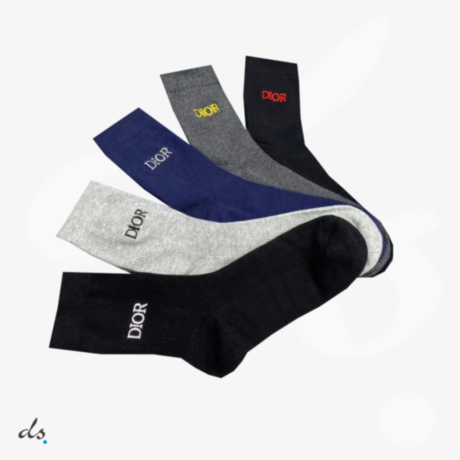 DIOR ONE BOX AND FIVE PAIRS CLASSIC HIGH LENGTH SOCKS